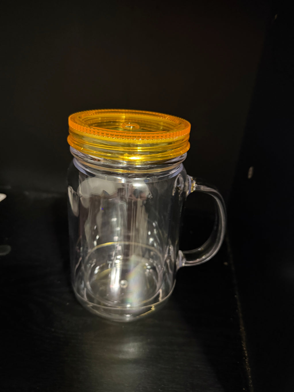 Mason jar snowglobe 16onz