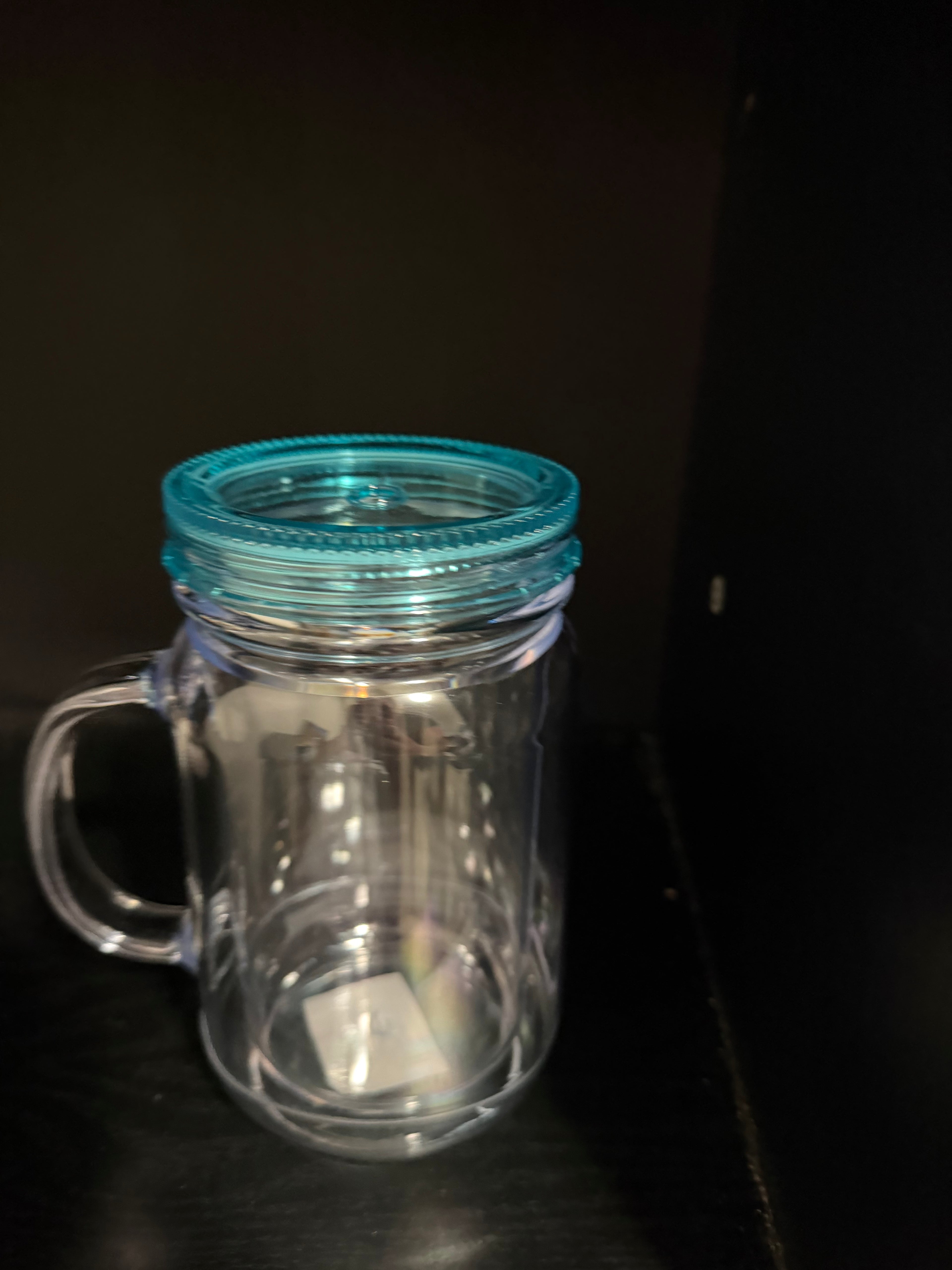 Mason jar snowglobe 16onz