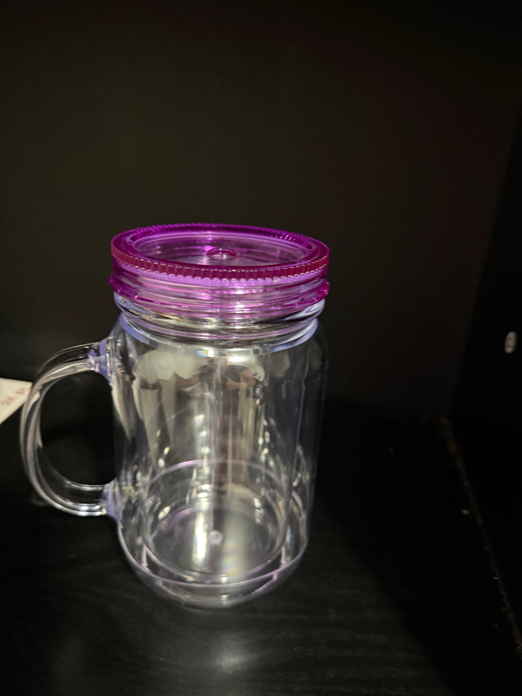 Mason jar snowglobe 16onz