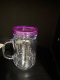 Mason jar snowglobe 16onz