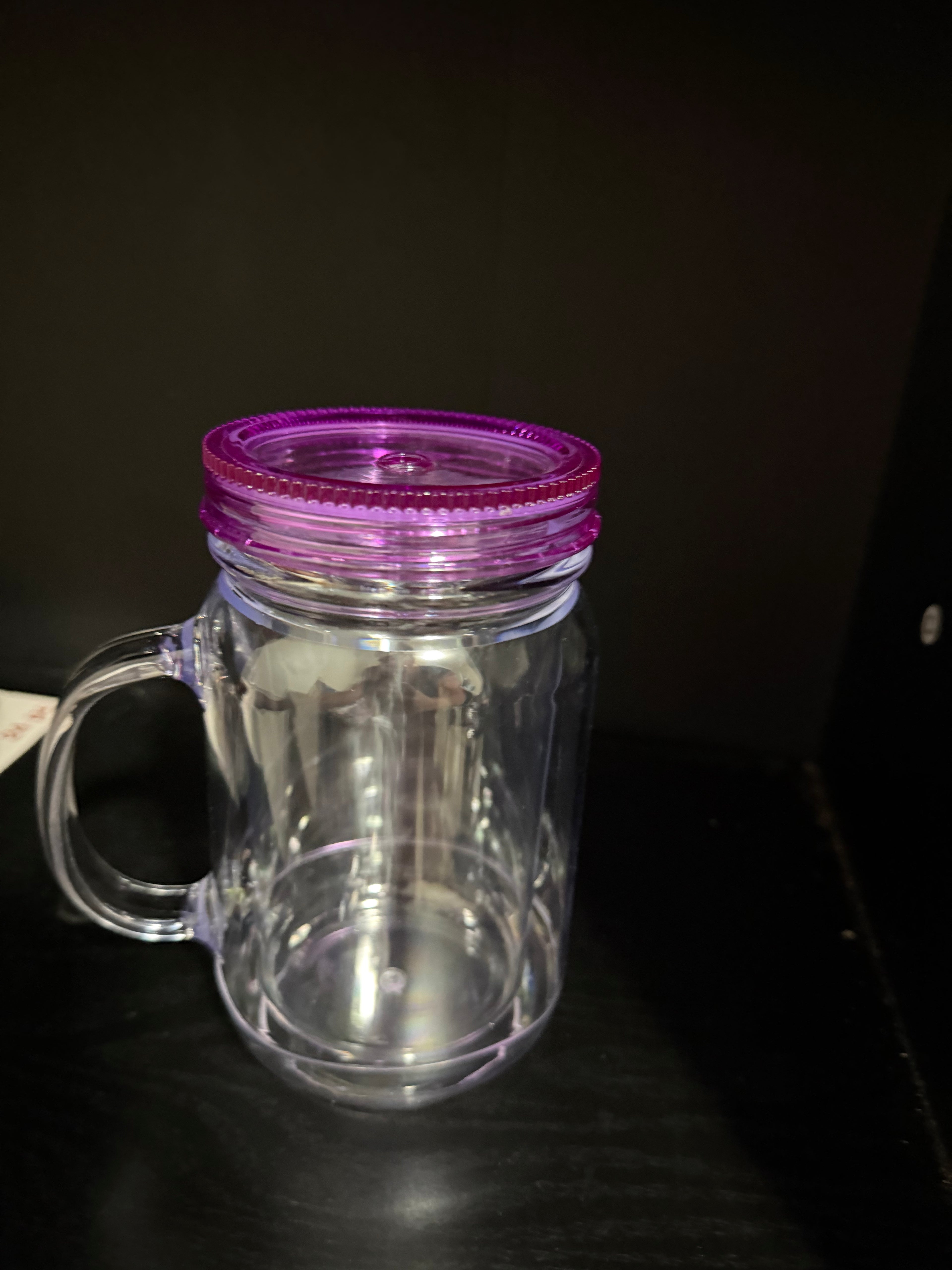 Mason jar snowglobe 16onz